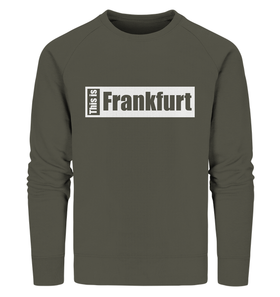 N.O.S.W. BLOCK Fanblock City Sweater "THIS IS FRANKFURT" Männer Organic Sweatshirt khaki