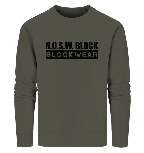 N.O.S.W. BLOCK Sweater "BLOCKWEAR" Männer Organic Sweatshirt khaki