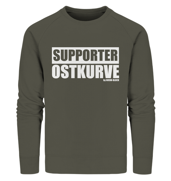 N.O.S.W. BLOCK Fanblock Sweater "SUPPORTER OSTKURVE" Männer Organic Sweatshirt khaki
