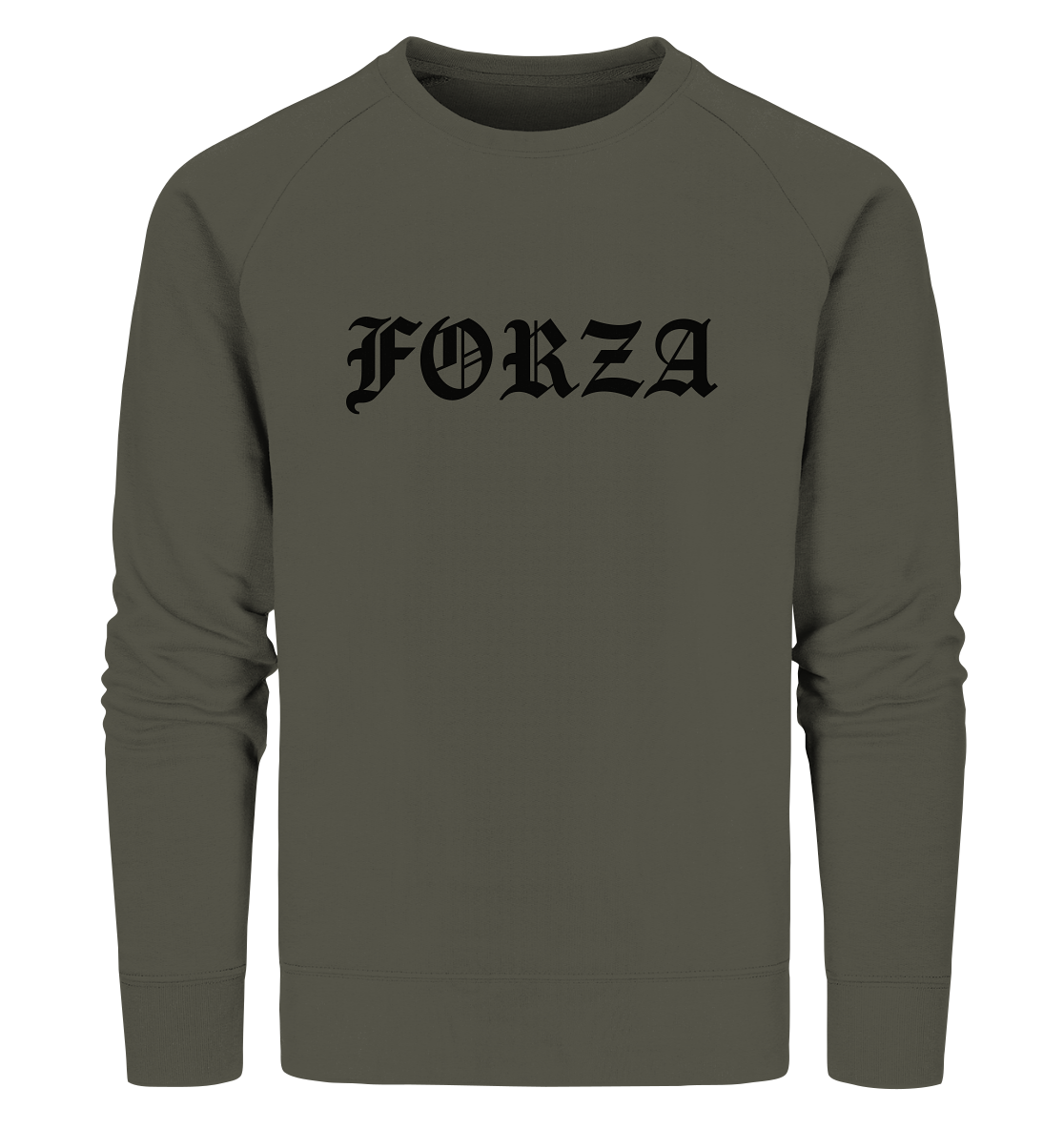 N.O.S.W. BLOCK Fanblock Sweater "FORZA" Männer Organic Sweatshirt khaki