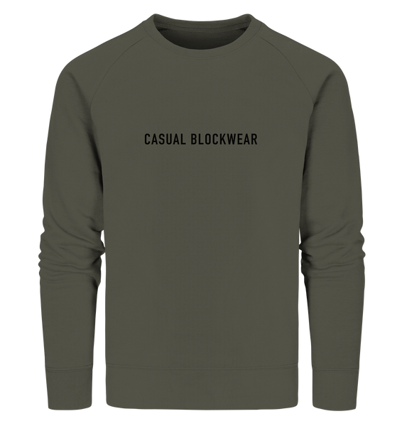 N.O.S.W. BLOCK Hoodie "CASUAL BLOCKWEAR" beidseitig bedruckter Männer Organic Sweatshirt khaki