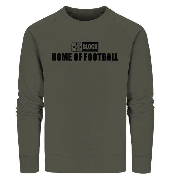 N.O.S.W. BLOCK Sweater "HOME OF FOOTBALL" Männer Organic Sweatshirt khaki