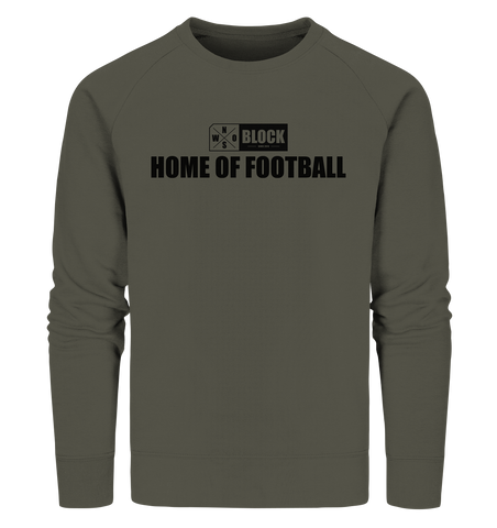 N.O.S.W. BLOCK Sweater "HOME OF FOOTBALL" Männer Organic Sweatshirt khaki
