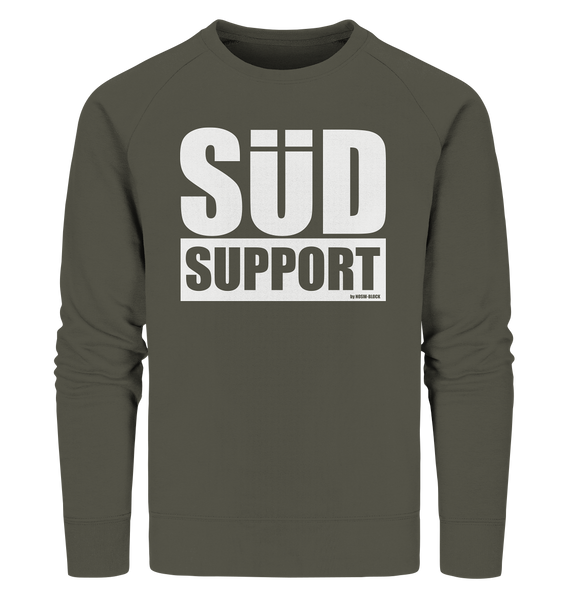 N.O.S.W. BLOCK Fanblock Sweater "SÜD SUPPORT" Männer Organic Sweatshirt khaki