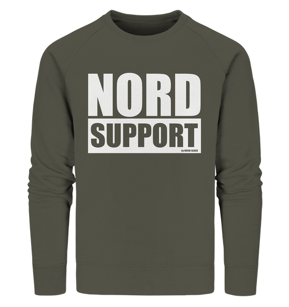 N.O.S.W. BLOCK Fanblock Sweater "NORD SUPPORT" Männer Organic Sweatshirt khaki