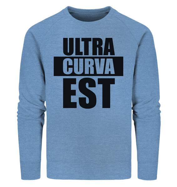 N.O.S.W. BLOCK Ultras Sweater "ULTRA CURVA EST" Männer Organic Sweatshirt mid heather blau