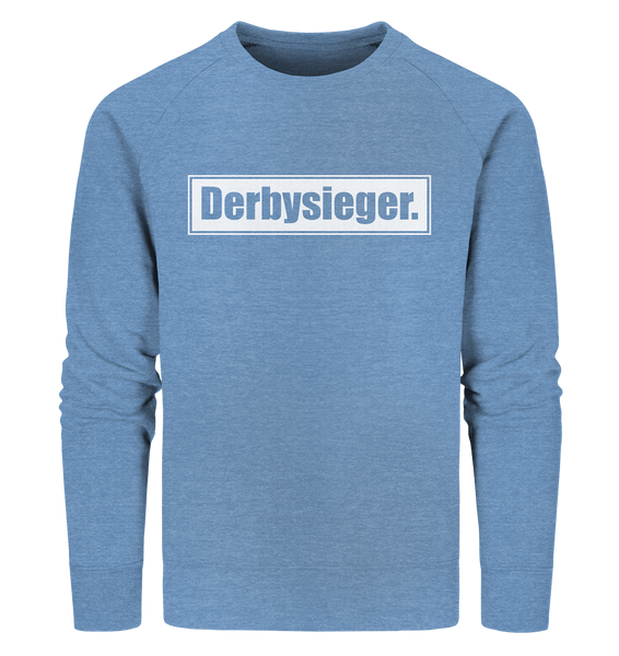 N.O.S.W. BLOCK Fanblock Sweater "Derbysieger." Männer Organic Sweatshirt mid heather blau