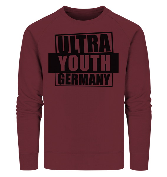 N.O.S.W. BLOCK Ultras Sweater "ULTRA YOUTH GERMANY" Männer Organic Sweatshirt weinrot