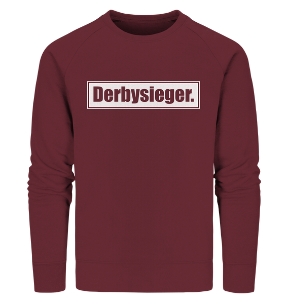 N.O.S.W. BLOCK Fanblock Sweater "Derbysieger." Männer Organic Sweatshirt weinrot