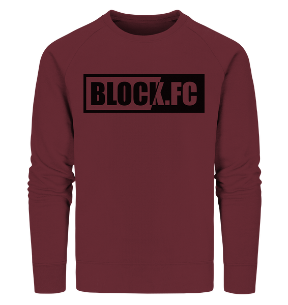 N.O.S.W. BLOCK Sweater "BLOCK.FC" Männer Organic Sweatshirt weinrot