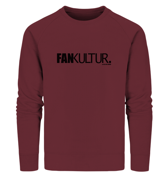 N.O.S.W. BLOCK Fanblock Sweater "FAN KULTUR." Männer Organic Sweatshirt weinrot