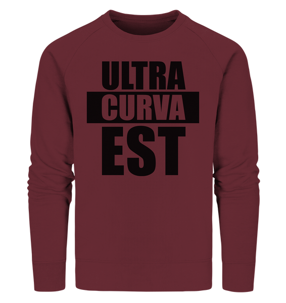 N.O.S.W. BLOCK Ultras Sweater "ULTRA CURVA EST" Männer Organic Sweatshirt weinrot