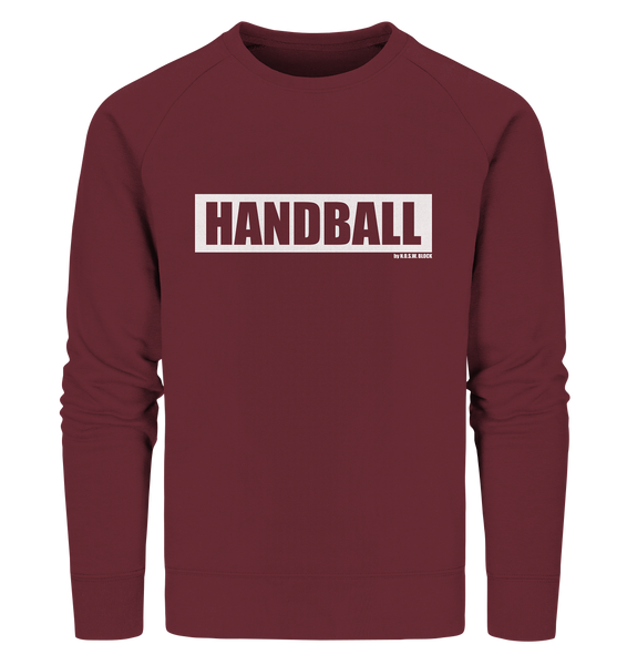 N.O.S.W. BLOCK Teamsport Sweater "HANDBALL" Männer Organic Sweatshirt weinrot