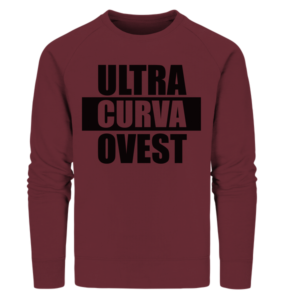 Ultras Sweater "ULTRA CURVA OVEST" Männer Organic Sweatshirt weinrot