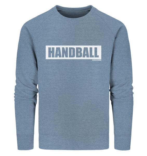 N.O.S.W. BLOCK Teamsport Sweater "HANDBALL" Männer Organic Sweatshirt mid heather blue