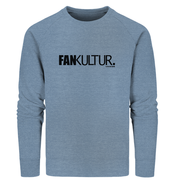 N.O.S.W. BLOCK Fanblock Sweater "FAN KULTUR." Männer Organic Sweatshirt mid heather blau