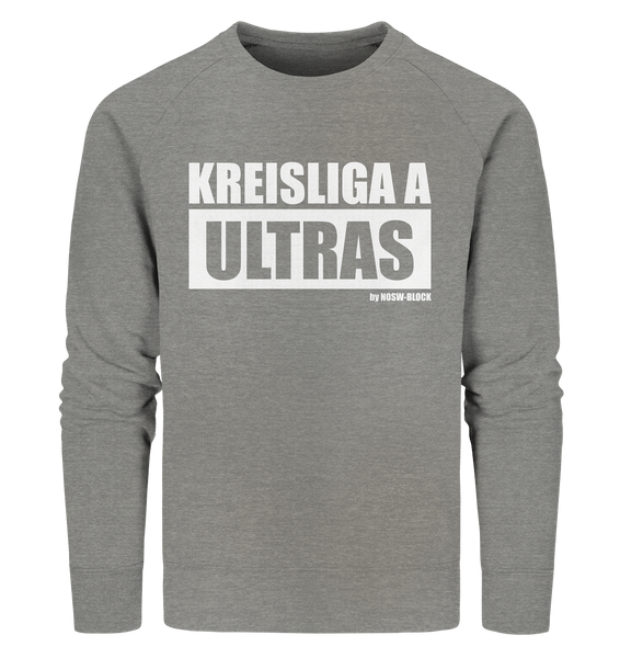 N.O.S.W. BLOCK Ultras Sweater "KREISLIGA A ULTRAS" Männer Organic Sweatshirt mid heather grau