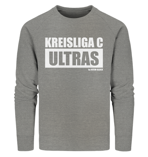 N.O.S.W. BLOCK Ultras Sweater "KREISLIGA C ULTRAS" Männer Organic Sweatshirt mid heather grau