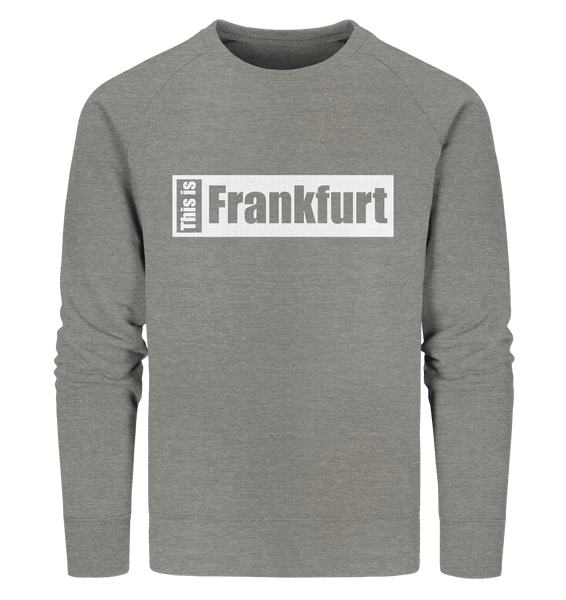 N.O.S.W. BLOCK Fanblock City Sweater "THIS IS FRANKFURT" Männer Organic Sweatshirt mid heather grau