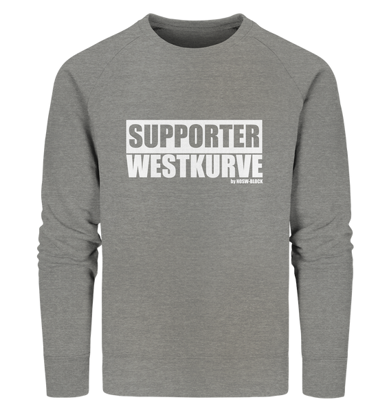 Fanblock "SUPPORTER WESTKURVE" Männer Organic Sweatshirt mid heather grau