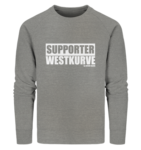 Fanblock "SUPPORTER WESTKURVE" Männer Organic Sweatshirt mid heather grau