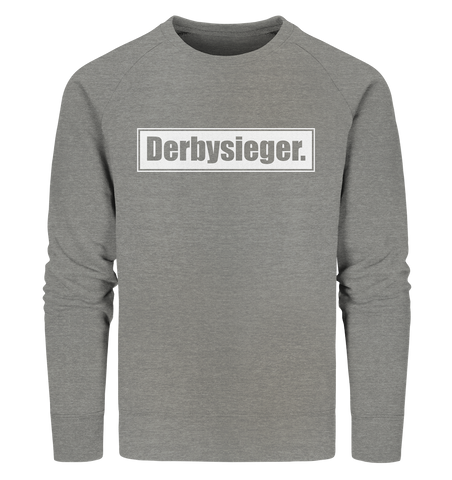 N.O.S.W. BLOCK Fanblock Sweater "Derbysieger." Männer Organic Sweatshirt mid heather grau