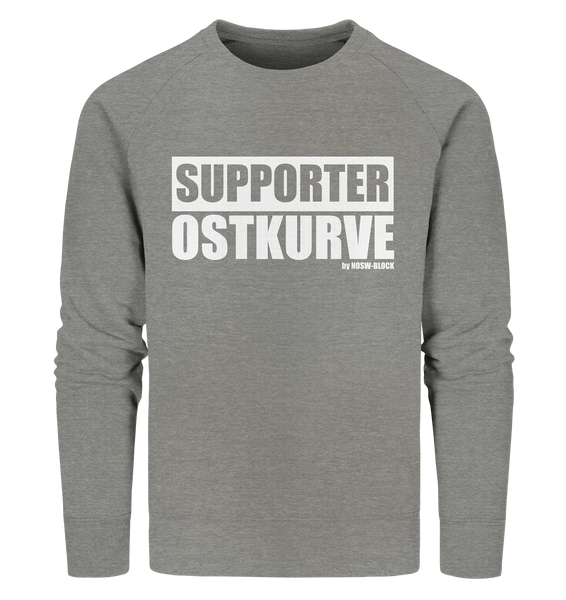 N.O.S.W. BLOCK Fanblock Sweater "SUPPORTER OSTKURVE" Männer Organic Sweatshirt mid heather grau