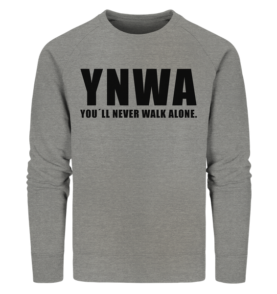 N.O.S.W. BLOCK Fanblock Sweater "YNWA" Männer Organic Sweatshirt mid heather grau