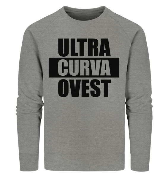 N.O.S.W. BLOCK Ultras Sweater "ULTRA CURVA OVEST" Männer Organic Sweatshirt mid heather grau