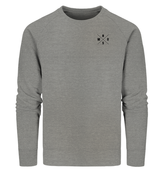 N.O.S.W. BLOCK Fanblock Sweater "ANTI HIPSTER BLOCK" Männer Organic Sweatshirt mid heather grau