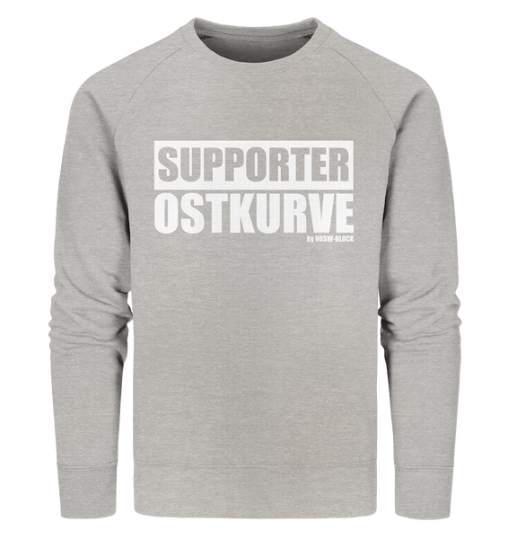 N.O.S.W. BLOCK Fanblock Sweater "SUPPORTER OSTKURVE" Männer Organic Sweatshirt heather grau