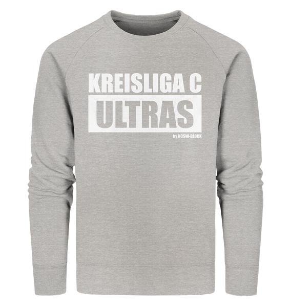 N.O.S.W. BLOCK Ultras Sweater "KREISLIGA C ULTRAS" Männer Organic Sweatshirt heather grau