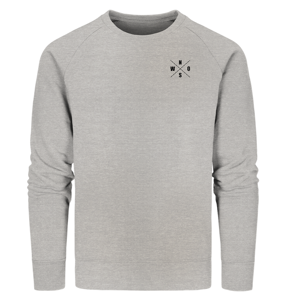 N.O.S.W. BLOCK Fanblock Sweater "ANTI HIPSTER BLOCK" Männer Organic Sweatshirt heather grau