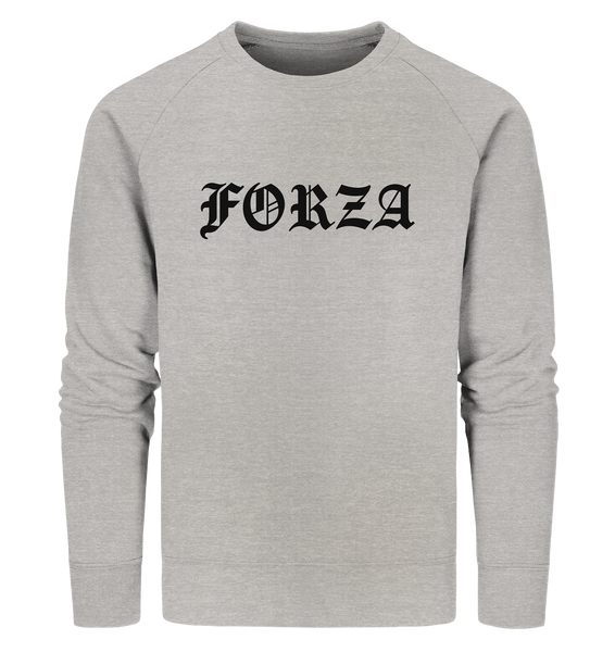 N.O.S.W. BLOCK Fanblock Sweater "FORZA" Männer Organic Sweatshirt heather grau