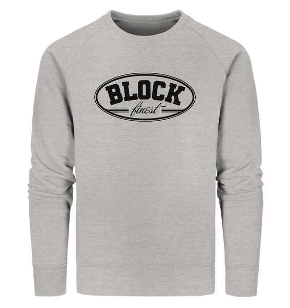 N.O.S.W. BLOCK Fanblock Sweater "BLOCK finest" Männer Organic Sweatshirt heather grau