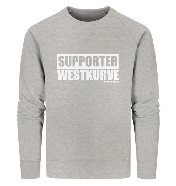 Fanblock "SUPPORTER WESTKURVE" Männer Organic Sweatshirt grau
