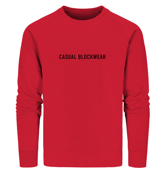 N.O.S.W. BLOCK Hoodie "CASUAL BLOCKWEAR" beidseitig bedruckter Männer Organic Sweatshirt rot