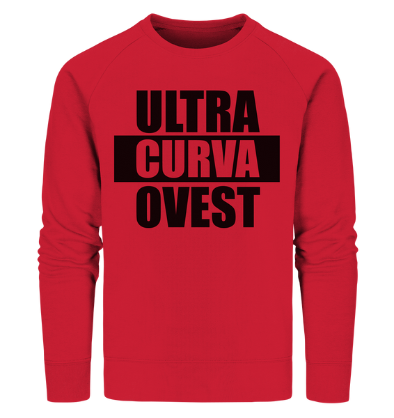 N.O.S.W. BLOCK Ultras Sweater "ULTRA CURVA OVEST" Männer Organic Sweatshirt rot