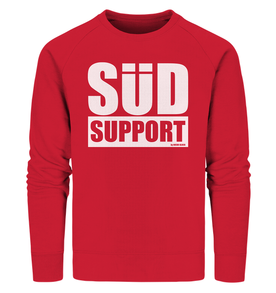 N.O.S.W. BLOCK Fanblock Sweater "SÜD SUPPORT" Männer Organic Sweatshirt rot