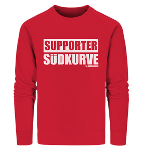 N.O.S.W. BLOCK Fanblock Sweater "SUPPORTER SÜDKURVE" Männer Organic Sweatshirt rot