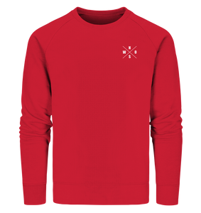 N.O.S.W. BLOCK Gegen Rechts Sweater "HANDBALLFANS GEGEN RECHTS" beidseitig bedrucktes Männer Organic Sweatshirt rot