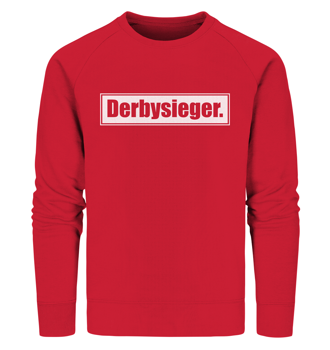 N.O.S.W. BLOCK Fanblock Sweater "Derbysieger." Männer Organic Sweatshirt rot