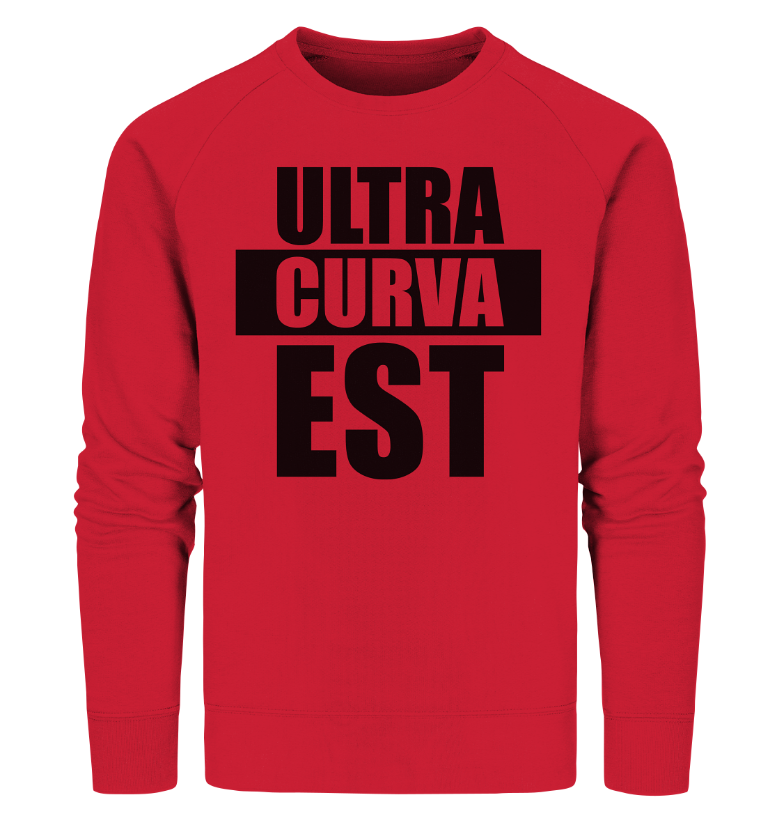 N.O.S.W. BLOCK Ultras Sweater "ULTRA CURVA EST" Männer Organic Sweatshirt rot