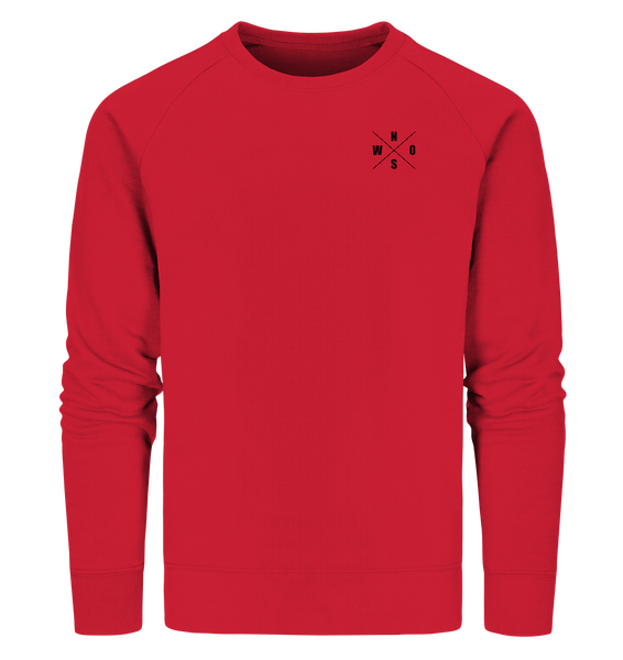 N.O.S.W. BLOCK Fanblock Sweater "ANTI HIPSTER BLOCK" Männer Organic Sweatshirt rot