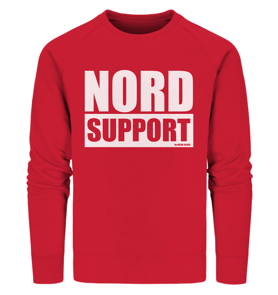 N.O.S.W. BLOCK Fanblock Sweater "NORD SUPPORT" Männer Organic Sweatshirt rot