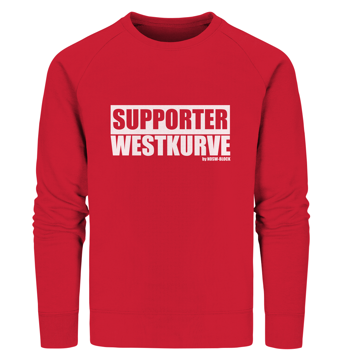 Fanblock "SUPPORTER WESTKURVE" Männer Organic Sweatshirt rot