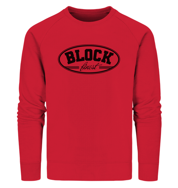 N.O.S.W. BLOCK Fanblock Sweater "BLOCK finest" Männer Organic Sweatshirt rot