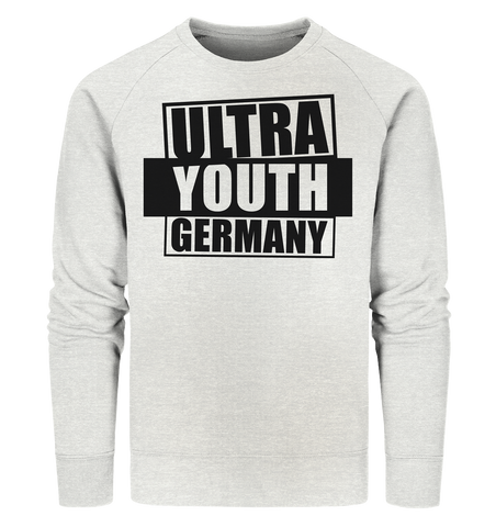 N.O.S.W. BLOCK Ultras Sweater "ULTRA YOUTH GERMANY" Männer Organic Sweatshirt creme heather grau