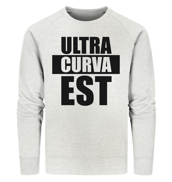N.O.S.W. BLOCK Ultras Sweater "ULTRA CURVA EST" Männer Organic Sweatshirt creme heather grau