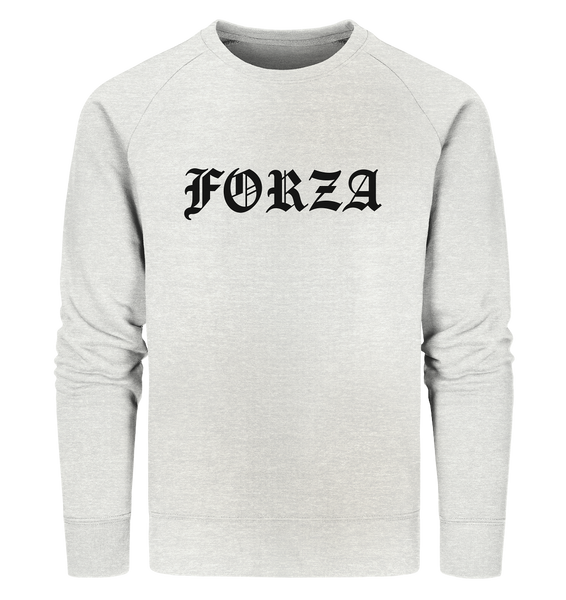 N.O.S.W. BLOCK Fanblock Sweater "FORZA" Männer Organic Sweatshirt creme heather grau